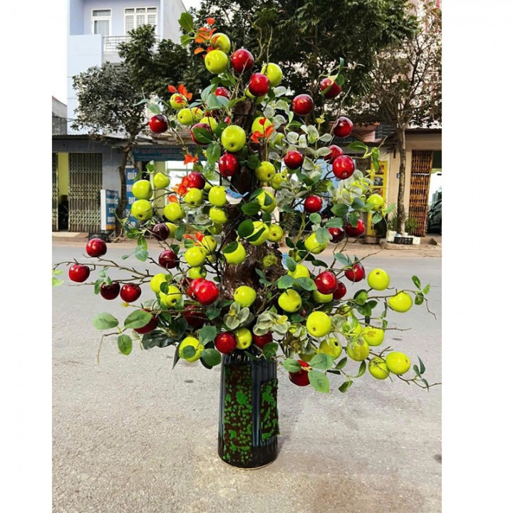 cành quả táo giả trang trí 